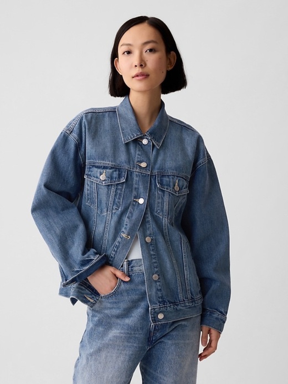 GAP Oversized Icon Denim Jacket size S